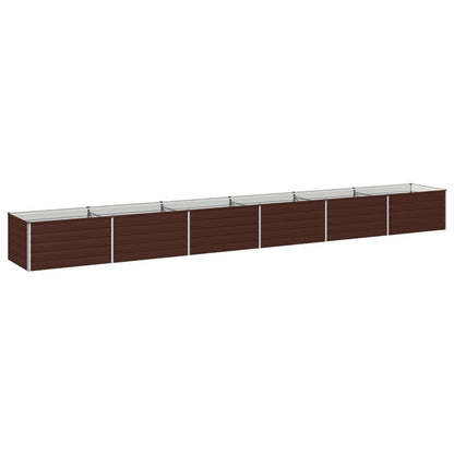Raised Garden Bed Brown 600 x 80 x 55 cm cold-rolled steel