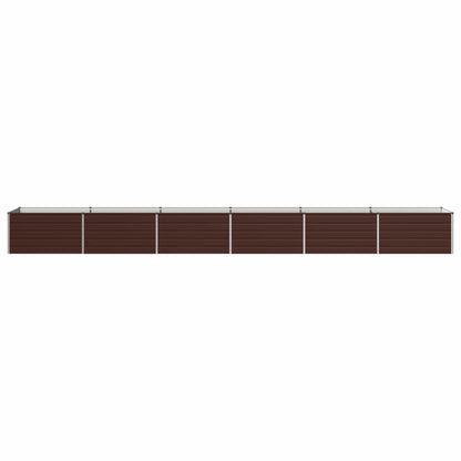 Raised Garden Bed Brown 600 x 80 x 55 cm cold-rolled steel