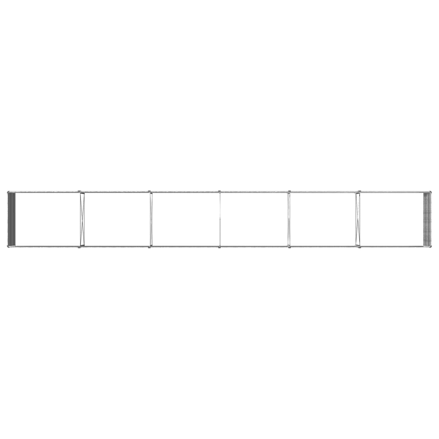 Raised Garden Bed Silver 600 x 80 x 55 cm galvanized