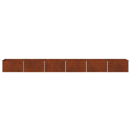 Raised Garden Bed Rusty 600 x 80 x 55 cm corton