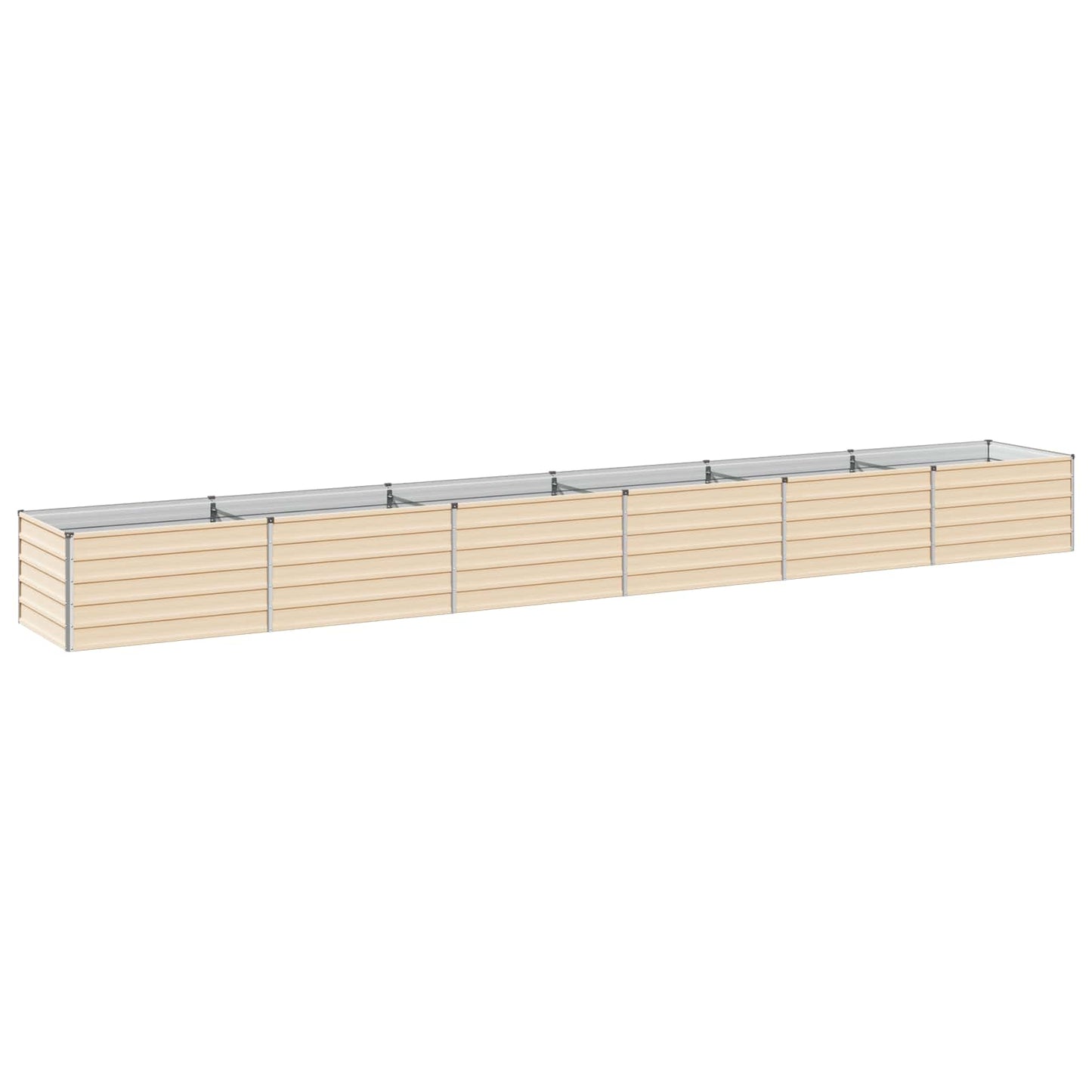Raised Garden Bed Ivory 600 x 80 x 55 cm cold-rolled steel