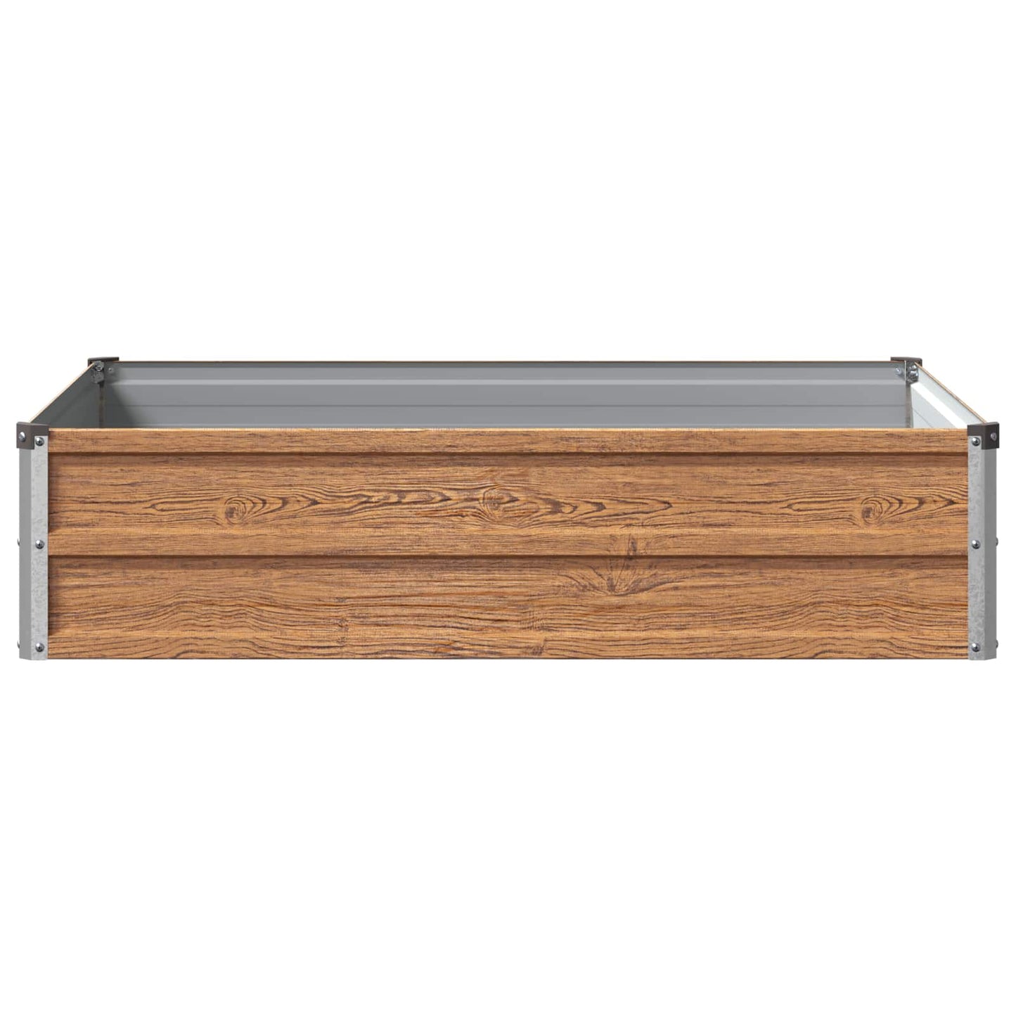 Raised Garden Bed Wood Brown 100 x 80 x 24 cm cold-rolled steel