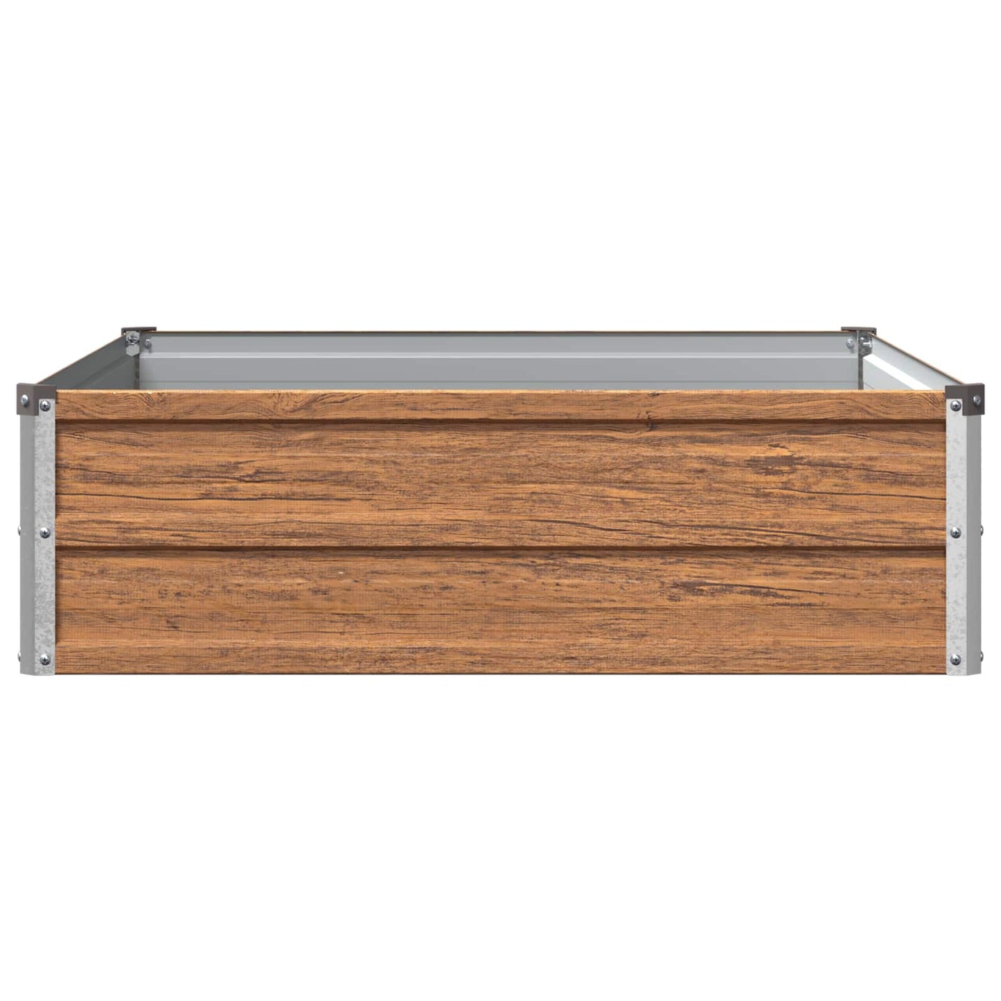 Raised Garden Bed Wood Brown 100 x 80 x 24 cm cold-rolled steel