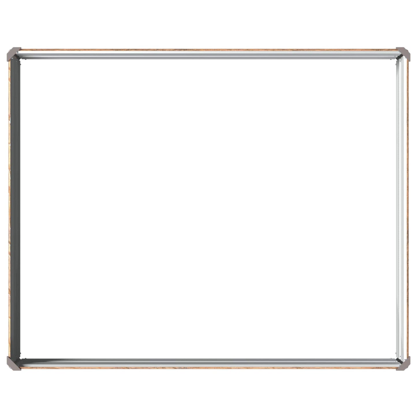 Raised Garden Bed Wood Brown 100 x 80 x 24 cm cold-rolled steel