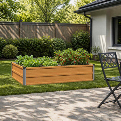 Raised Garden Bed Natural 100 x 80 x 24 cm cold-rolled steel