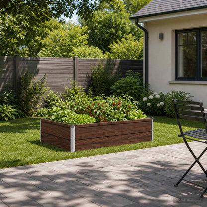 Raised Garden Bed Black 100 x 80 x 24 cm cold-rolled steel