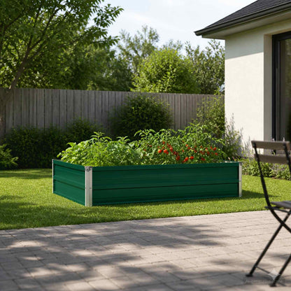 Raised Garden Bed Green 100 x 80 x 24 cm cold-rolled steeel