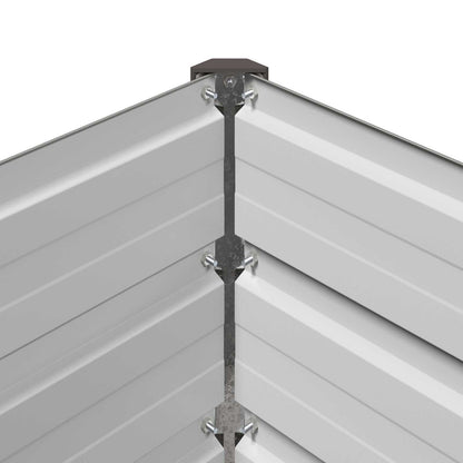 Raised Garden Bed Grey 100 x 80 x 24 cm cold-rolled steel