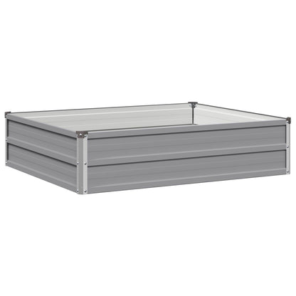 Raised Garden Bed Grey 100 x 80 x 24 cm cold-rolled steel