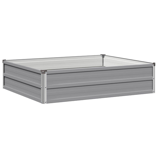 Raised Garden Bed Grey 100 x 80 x 24 cm cold-rolled steel
