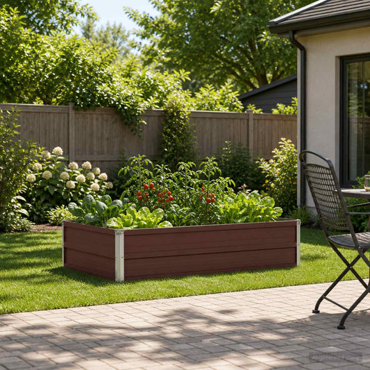 Raised Garden Bed Brown 100 x 80 x 24 cm cold-rolled steel