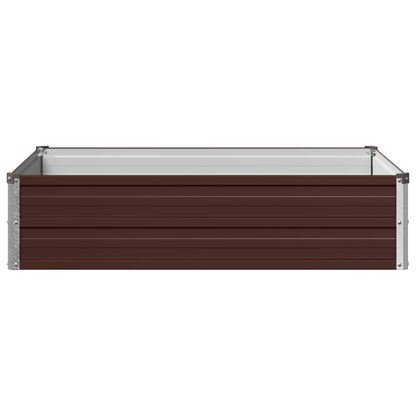 Raised Garden Bed Brown 100 x 80 x 24 cm cold-rolled steel