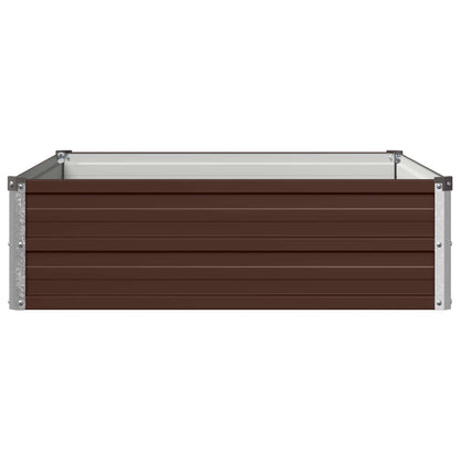 Raised Garden Bed Brown 100 x 80 x 24 cm cold-rolled steel