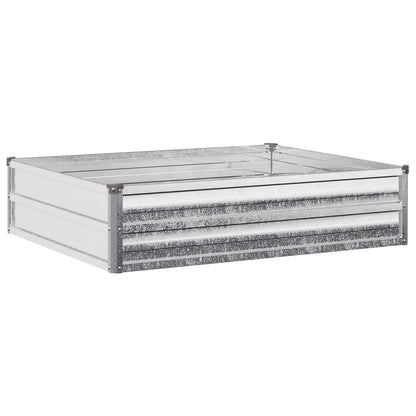 Raised Garden Bed Silver 100 x 80 x 24 cm galvanized