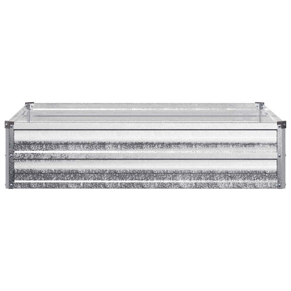 Raised Garden Bed Silver 100 x 80 x 24 cm galvanized