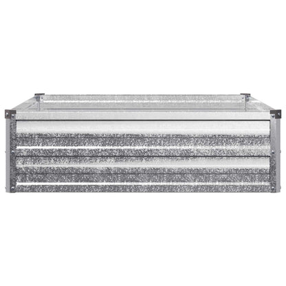 Raised Garden Bed Silver 100 x 80 x 24 cm galvanized