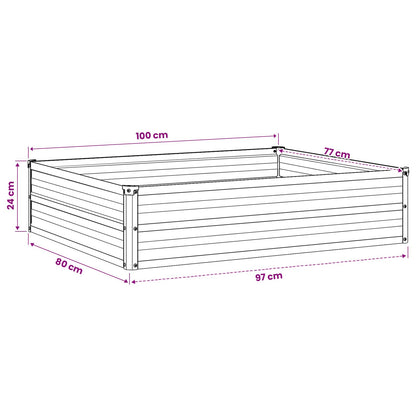 Raised Garden Bed Silver 100 x 80 x 24 cm galvanized