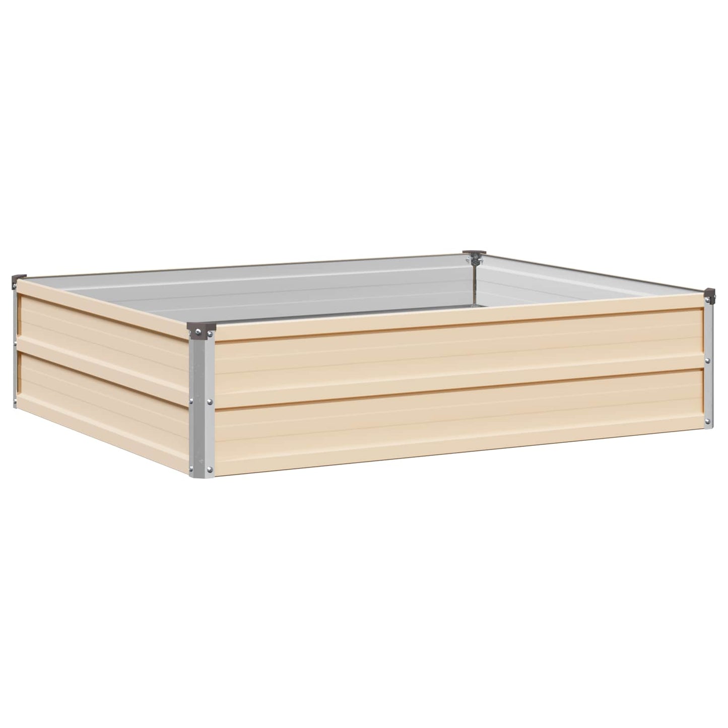 Raised Garden Bed Ivory 100 x 80 x 24 cm cold-rolled steel