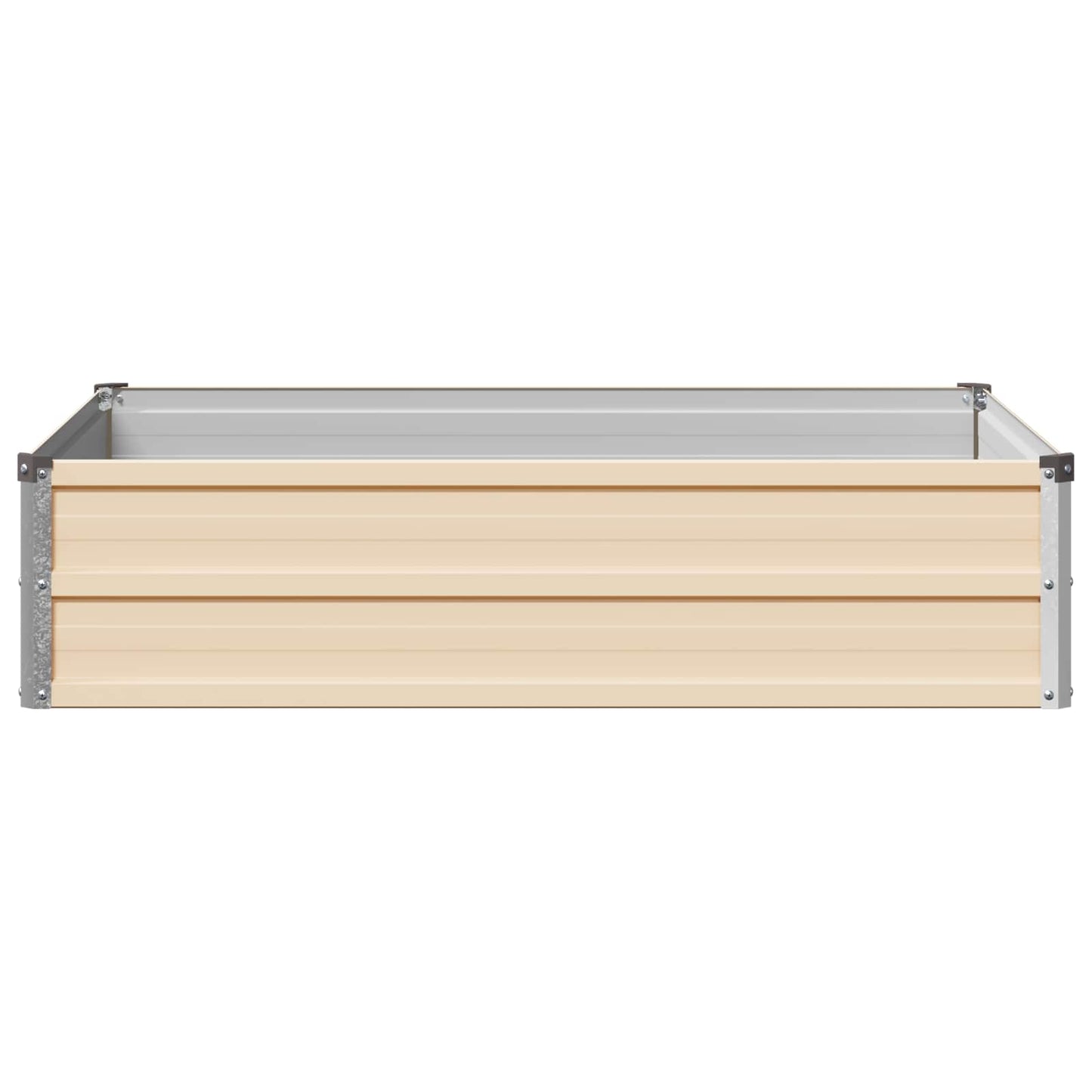Raised Garden Bed Ivory 100 x 80 x 24 cm cold-rolled steel