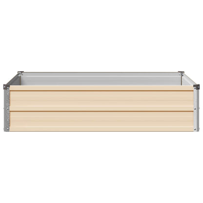 Raised Garden Bed Ivory 100 x 80 x 24 cm cold-rolled steel