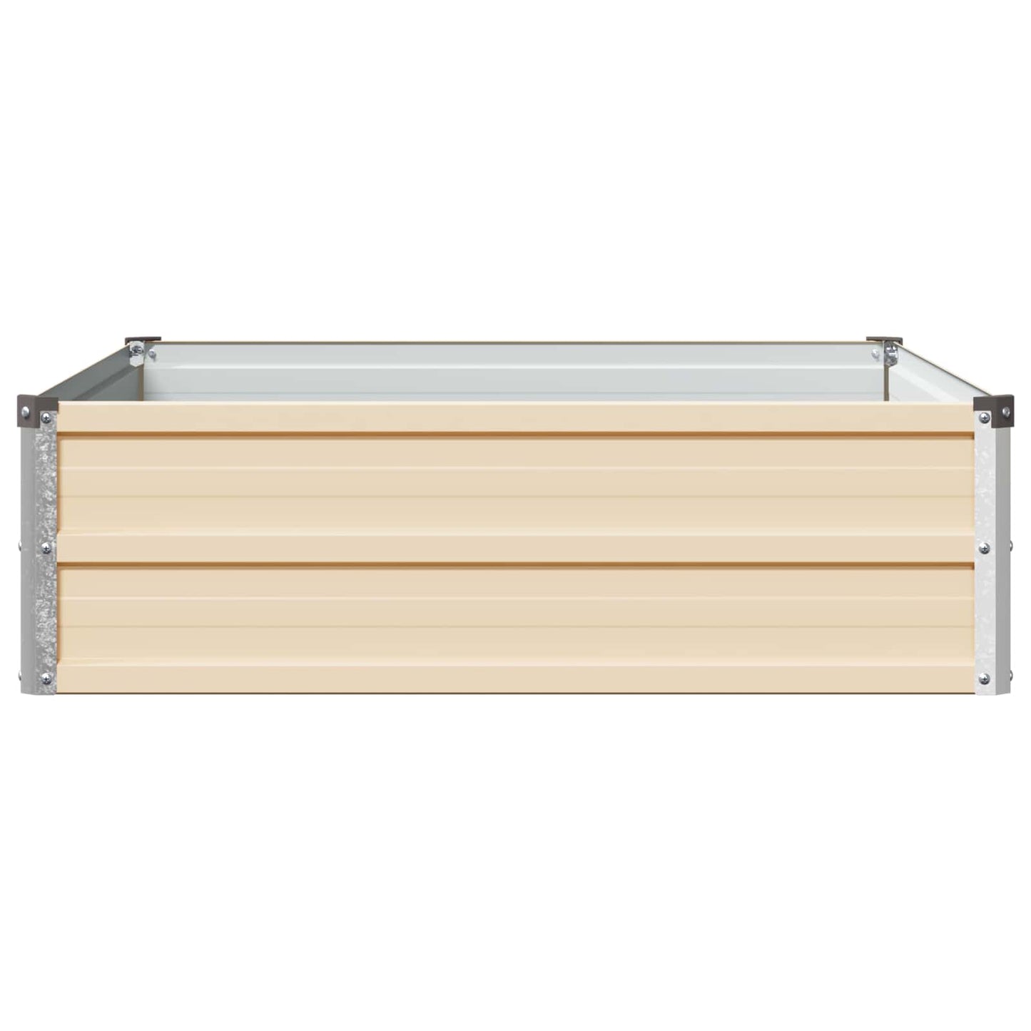 Raised Garden Bed Ivory 100 x 80 x 24 cm cold-rolled steel