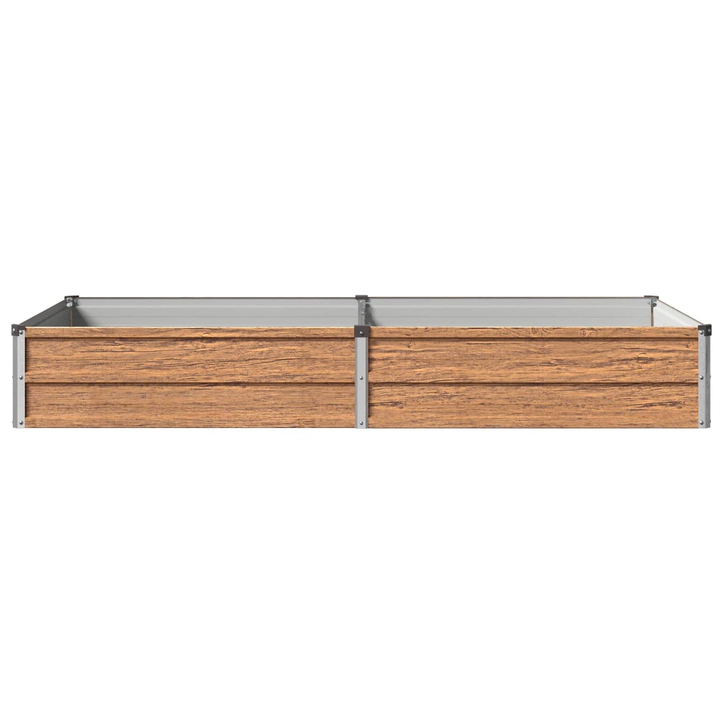 Raised Garden Bed Wood Brown 160 x 80 x 24 cm cold-rolled steel