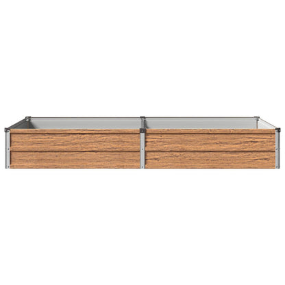 Raised Garden Bed Wood Brown 160 x 80 x 24 cm cold-rolled steel