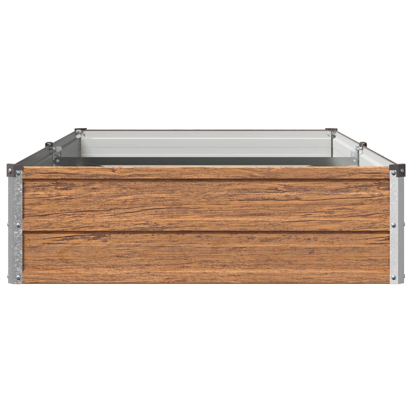 Raised Garden Bed Wood Brown 160 x 80 x 24 cm cold-rolled steel