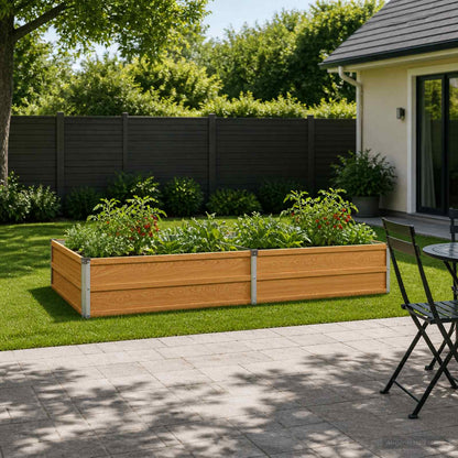 Raised Garden Bed Natural 160 x 80 x 24 cm cold-rolled steel
