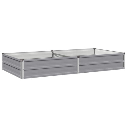 Raised Garden Bed Grey 160 x 80 x 24 cm cold-rolled steel