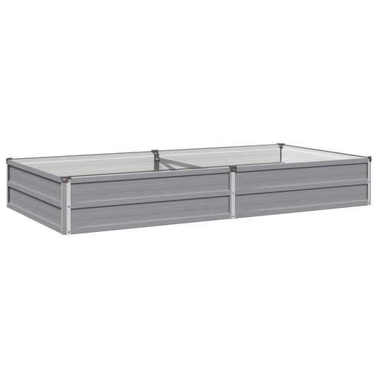 Raised Garden Bed Grey 160 x 80 x 24 cm cold-rolled steel