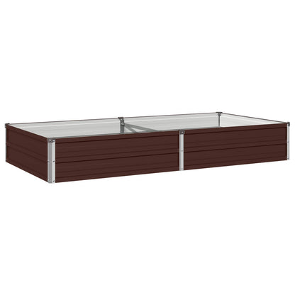 Raised Garden Bed Brown 160 x 80 x 24 cm cold-rolled steel