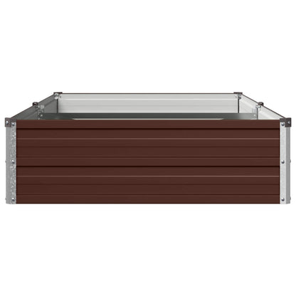 Raised Garden Bed Brown 160 x 80 x 24 cm cold-rolled steel