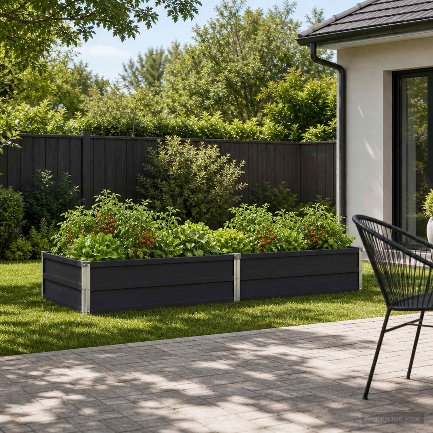 Raised Garden Bed Anthracite 160 x 80 x 24 cm cold-rolled steel