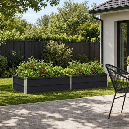 Raised Garden Bed Anthracite 160 x 80 x 24 cm cold-rolled steel