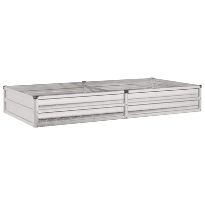 Raised Garden Bed Silver 160 x 80 x 24 cm galvanized