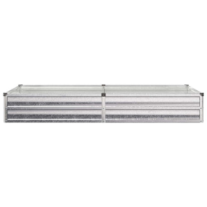 Raised Garden Bed Silver 160 x 80 x 24 cm galvanized