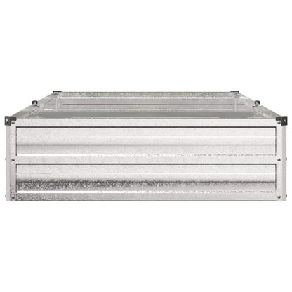 Raised Garden Bed Silver 160 x 80 x 24 cm galvanized