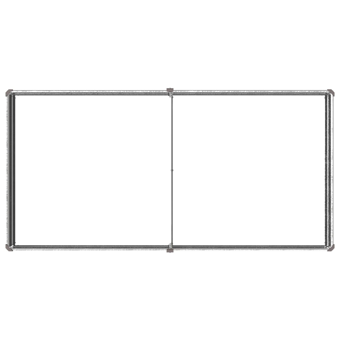 Raised Garden Bed Silver 160 x 80 x 24 cm galvanized