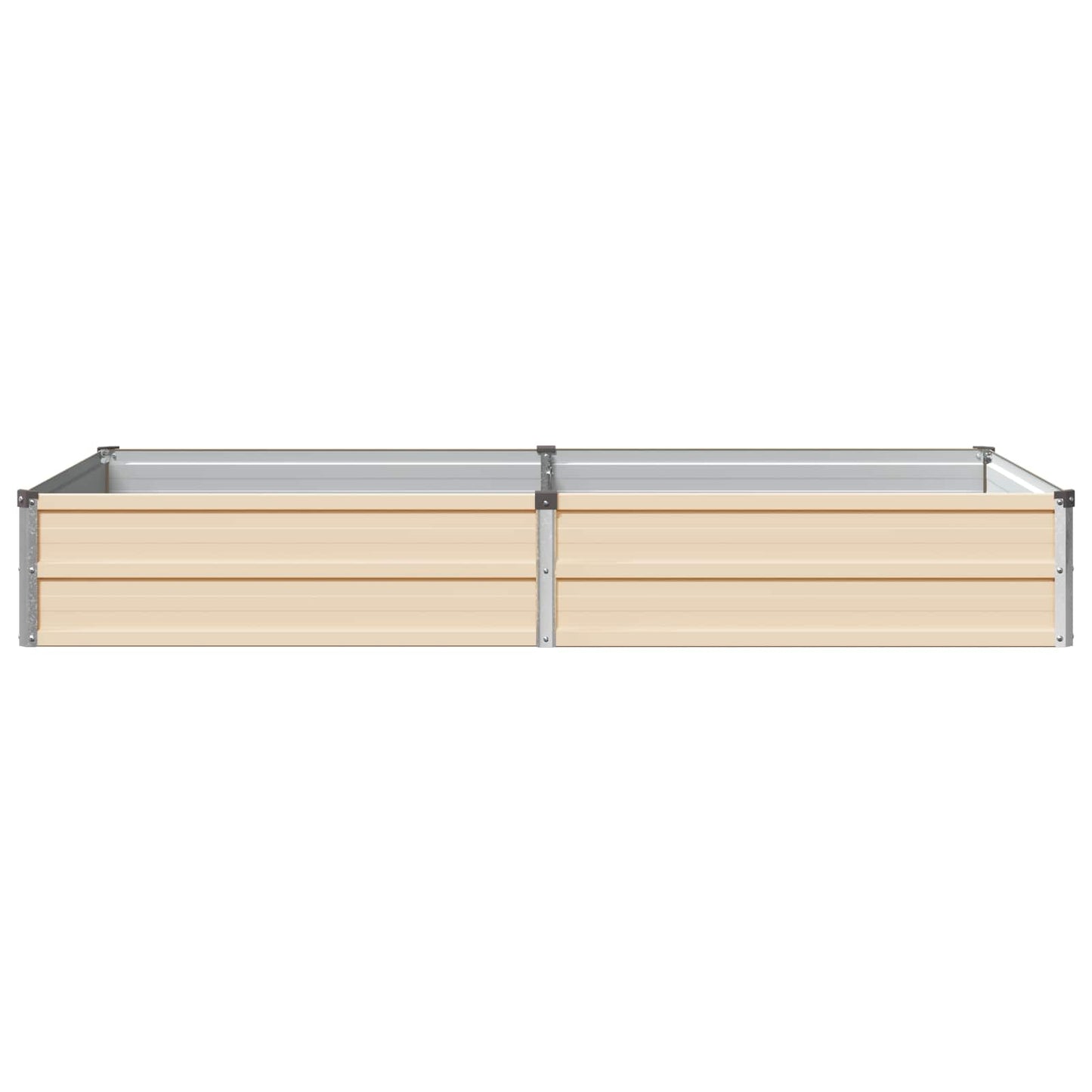 Raised Garden Bed Ivory 160 x 80 x 24 cm cold-rolled steel