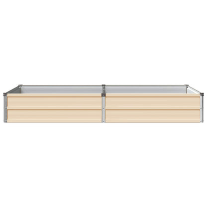 Raised Garden Bed Ivory 160 x 80 x 24 cm cold-rolled steel