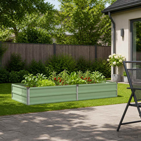 Raised Garden Bed Pastel Green 160 x 80 x 24 cm