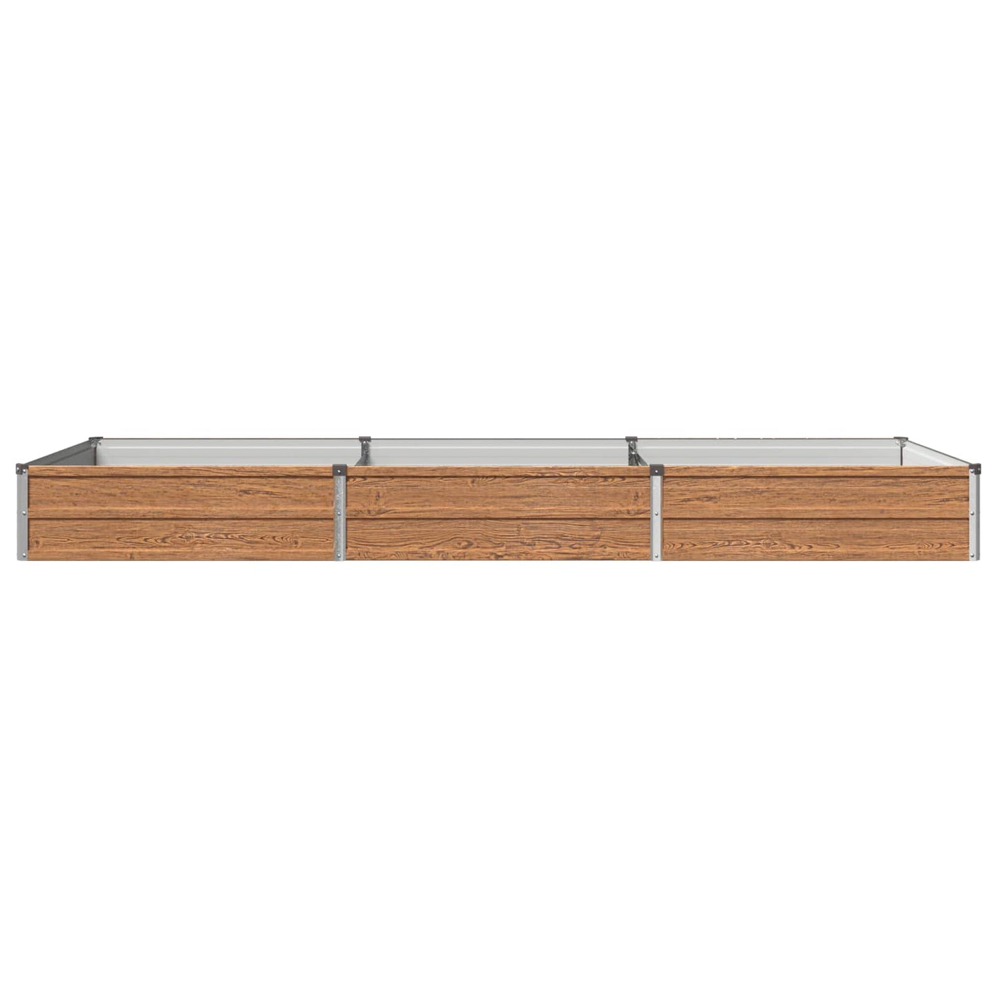 Raised Garden Bed Wood Brown 240 x 80 x 24 cm cold-rolled steel