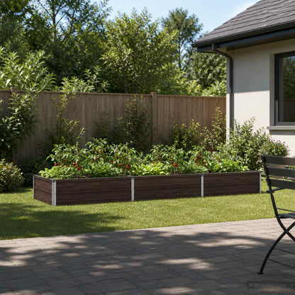 Raised Garden Bed Black 240 x 80 x 24 cm cold-rolled steel