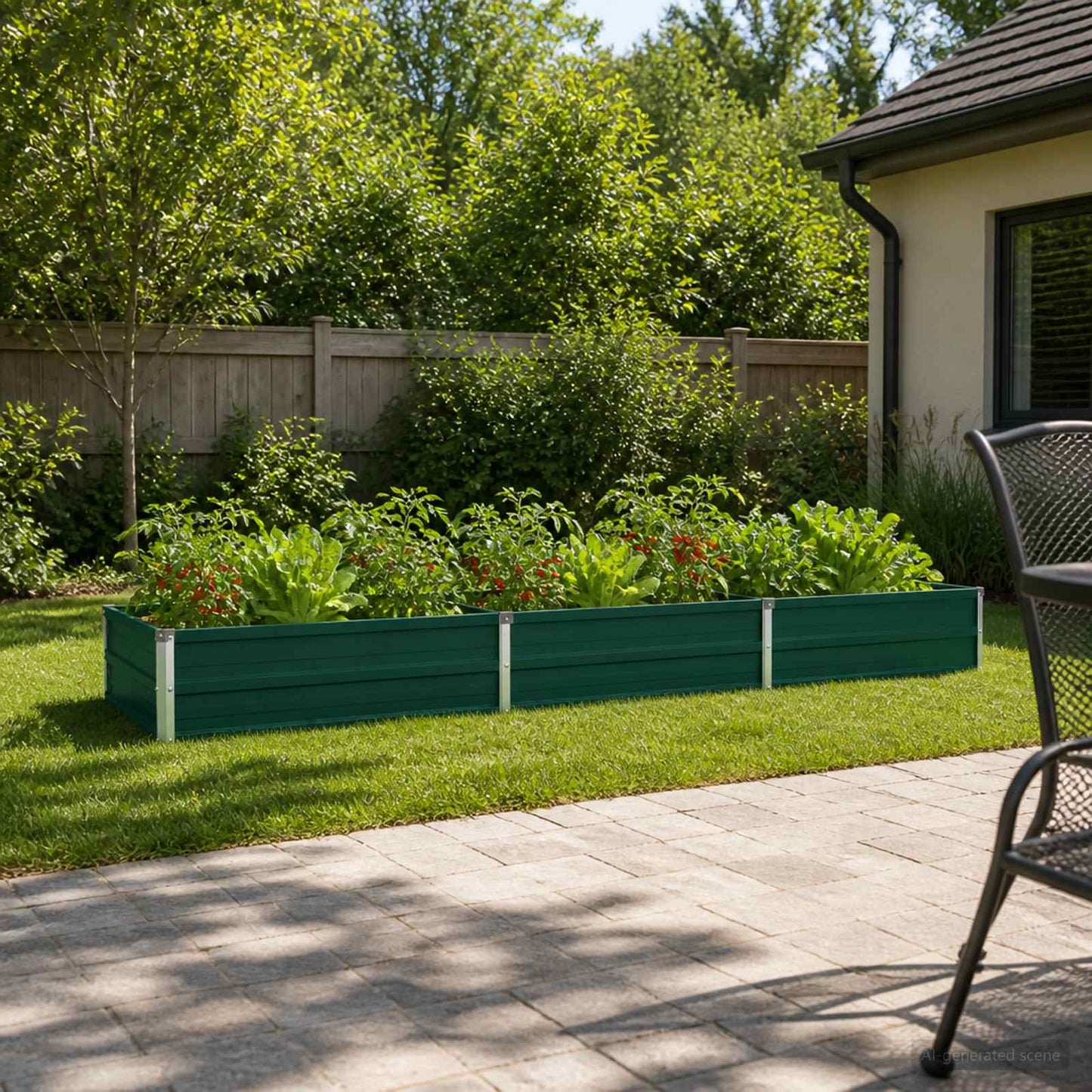 Raised Garden Bed Green 240 x 80 x 24 cm cold-rolled steeel