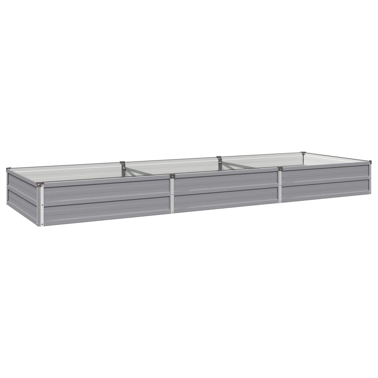 Raised Garden Bed Grey 240 x 80 x 24 cm cold-rolled steel