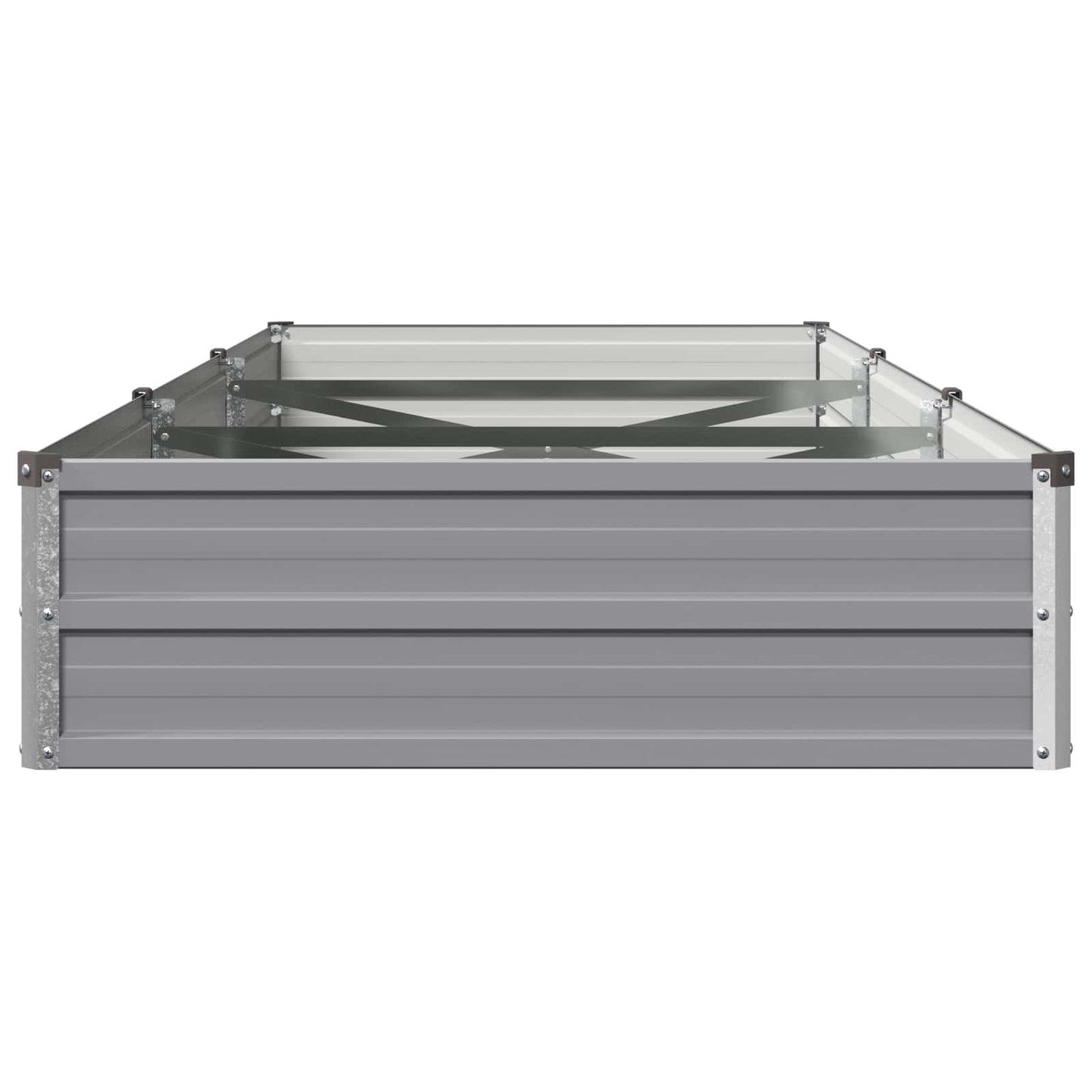 Raised Garden Bed Grey 240 x 80 x 24 cm cold-rolled steel