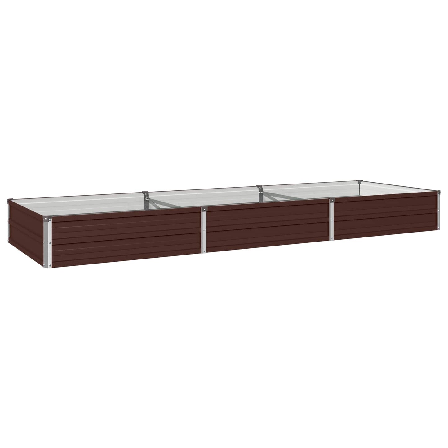 Raised Garden Bed Brown 240 x 80 x 24 cm cold-rolled steel