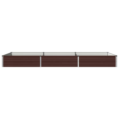 Raised Garden Bed Brown 240 x 80 x 24 cm cold-rolled steel