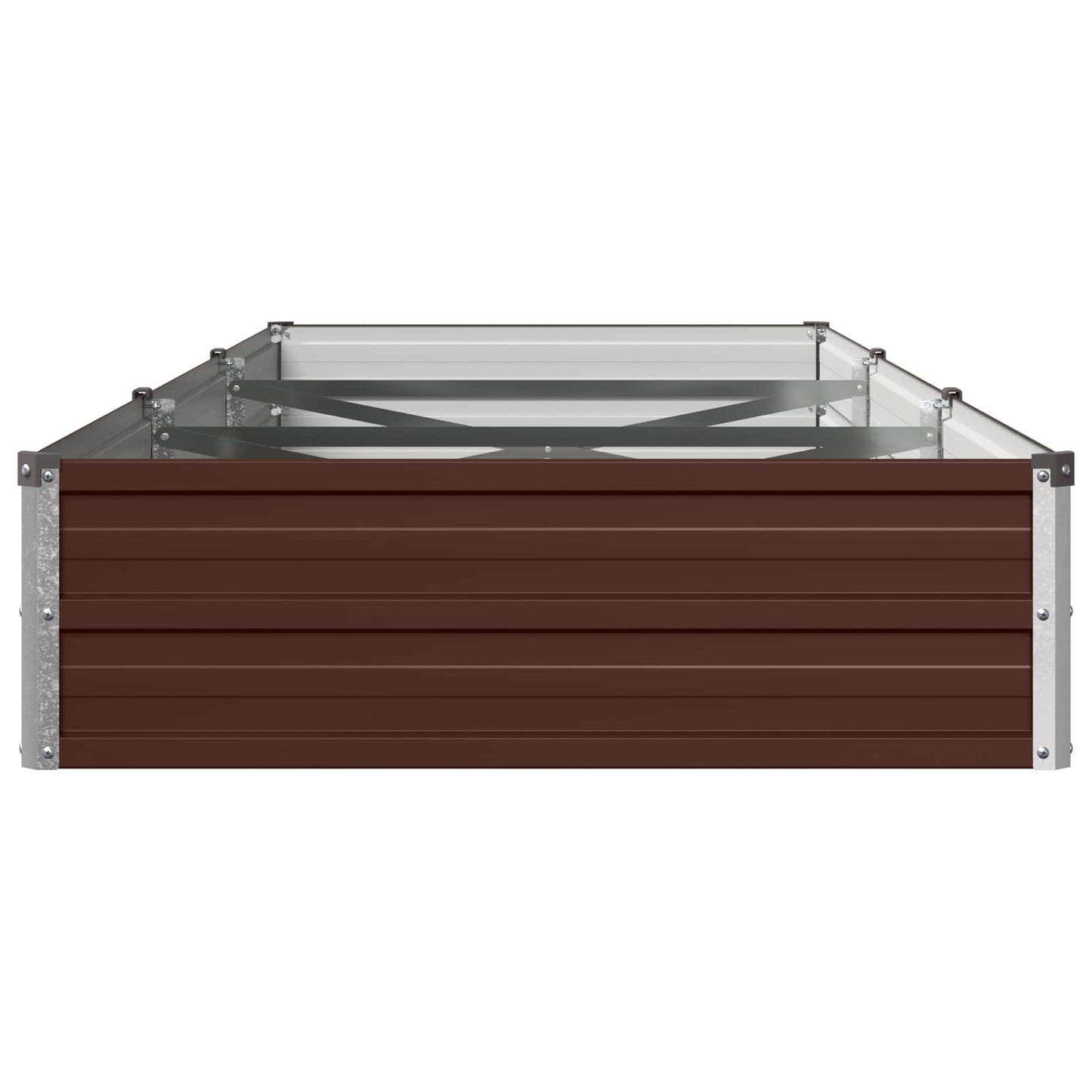 Raised Garden Bed Brown 240 x 80 x 24 cm cold-rolled steel